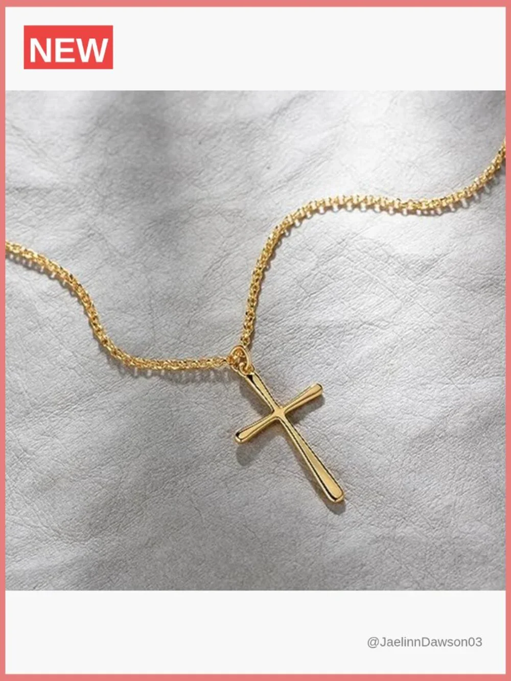 Cross Pendant Necklace for Women - Faith Symbol 14K Gold Plated Dainty Chain